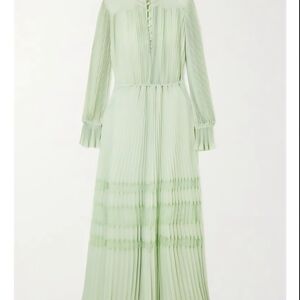 sachin and babi light blue dress No Surprises Scarfed Floral Maxi Dress Green